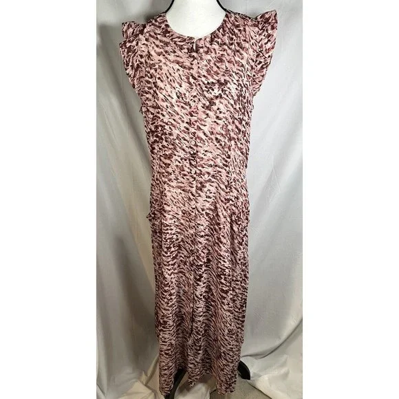 Simply Vera Vera Wang | Dresses | Simply Vera Wang Maxi Dress L Cottage  Core Red Sleeveless Smocked Semi Sheer | Poshmark